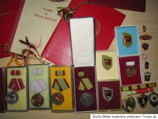 Orden Nachlass Stasi OffizierDDR 22 Orden Medaillen plus 9 Urkunden