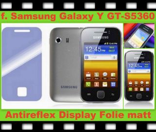 Anti reflex Glare Displayschutz folie Schutzfolie Samsung Galaxy Y GT