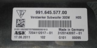 ASK Auto Verstärker Subwoofer 300W 991.645.577.00 Neu 