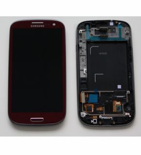 Samsung i9300 Galaxy S3 ROT RED LCD Display Rahmen Touchscreen Touch