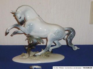 Alte ROSENTHAL Porzellanfigur Kärner Pferdefigur Pferde Figur