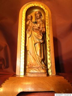 ANRI, Maria mit Jesuskind, Holzfigur, Schnitzarbeit, Holzschnitzarbeit