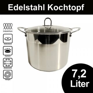Kochtopf 7 2 Liter Universaltopf Topf Kochtoepfe Kochtopfset Edelstahl