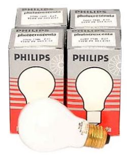Philips Photocrescenta PF603E/51 75W 220V Opal Enlarger Lamp   package