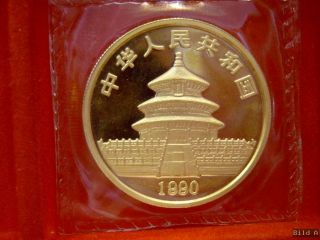 100 Yuan 1 oz Gold Panda 1990 in Originalfolie  Selten 