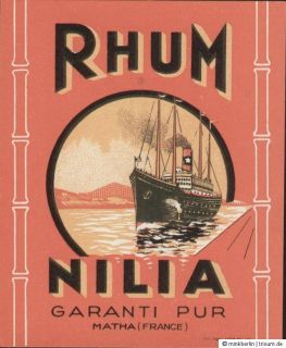 Rhum Nilia / Rum   Etikett   etiquette   label   # 213