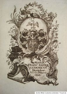 1778 Wappen Kalender Malteser Johanniter Malta Heraldik viele Kupfer