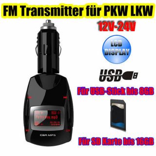 FM Transmitter MP3 Player KFZ Auto Car Radio PKW LKW SD TF USB Stick