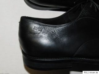 HUGO BOSS Business Schuhe Schnürrer Leder Gr. 46 UK 11 schwarz