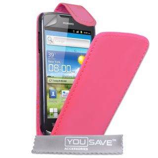 Zubehör Für Das Huawei Ascend G300 Heiß Rosa PU Leder Flip Handy