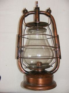 Alte Petroleumlampe original FROWO 435 Kupfer original Glas  gemarkt