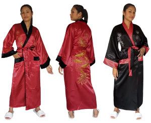 damen kimono morgenmantel hausmantel bademantel japan satin negligee