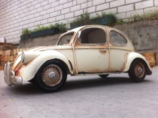 VW Käfer Spardose Antik Look Nostalgie Blech Auto
