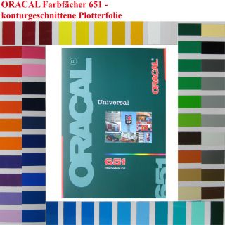 Farbtonfächer Oracal 651 RAL HKS Muster für Folien Plotter