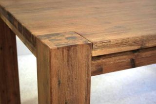 Tisch Esstisch Pure Akazie massiv 200 / 300 x 100 cm   12 x 12 cm Fuß