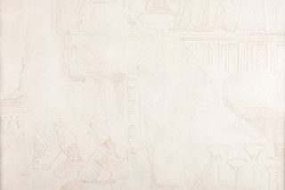 ROLLEN Struktur Profil Tapete Luxor Weiß Grau