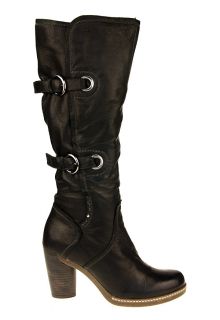 MARC Damen Schuhe *Schwarz* Absatz Stiefel TINKA Leder BLACK Gr.40