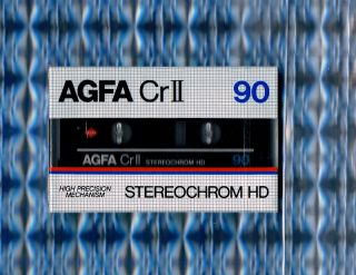 MC AGFA CR II  STEREOCHROM HD 90 TOP VINTAGE TAPE BLANC