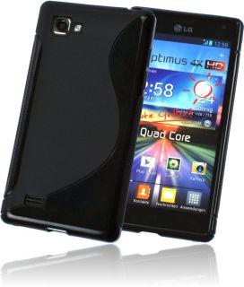 Silikon Case Schutzhülle schwarz LG P880 OPTIMUS 4X Handytasche Cover