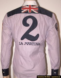 LA MARTINA „England Polo Season“ Hemd, lila/weiß gestreift, edel