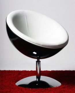 Cocktailsessel CUP schwarz weiss Clubsessel Loungesessel Drehsessel