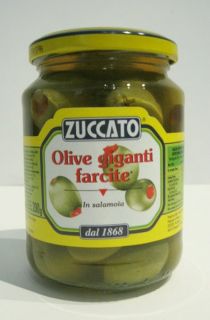 Zuccato Olive giganti grüne Oliven mit Paprika 350 g/200g/ 100 gr1