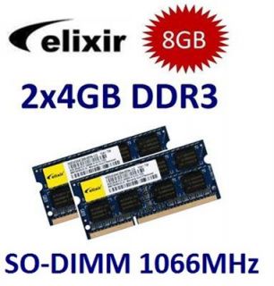 2x 4GB 8GB Elixir DDR3 RAM 1066 Mhz MacBook Pro 5 4 5 5 2009 Apple
