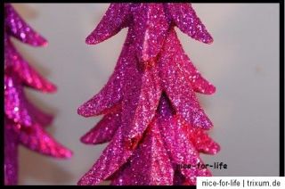 2x Lila Pink Weihnachtsbaum Glitter Glitzer Tanne Baum Weihnachten x
