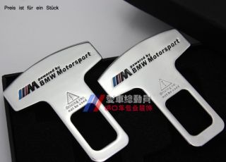 D669 BMW M Motor 3D Emblem Gurtschloss Gurtschnalle Alarm Stopper aus