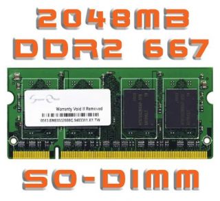 2GB SODIMM Notebook RAM Speicher DDR2 667 1x 2 GB PC667