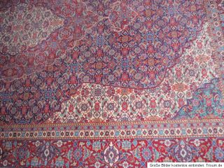 Perser Orient Teppich alt Sarough 280 x183 cm mit Ursprungs Zeugnis