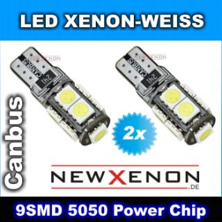 Canbus LED Standlichter Xenon Optik Standlicht in weiß T10 w5w 9