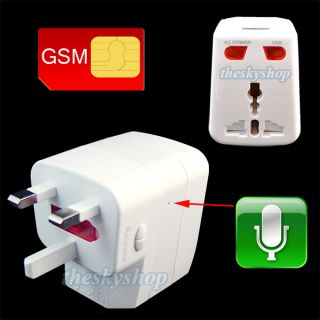 Reiseadapter Nadeloehr GSM Wanze Babyphone SIM Mikrofon Sender GPRS