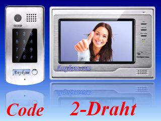 Video Türsprechanlage 2 Draht Zutrittskontrolle mit Keypad Kamera