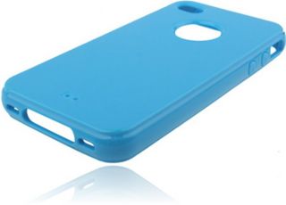 GLOSSY Silikon Case NEON BLUE für Apple iPhone 4S Handy Schutzhülle