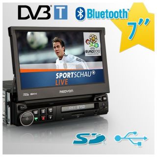Bluetooth 1DIN 18cm 7 DVB T Autoradio DVD Player CD Digi USB SD 64GB