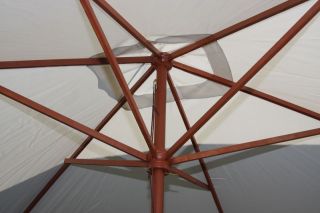 Ware Sonnenschirm M32 Gartenschirm, Holz ~ rechteckig 2x3m, rot