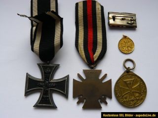 Orden 1. Weltkrieg, EK 2. Kl., FKEK ,Vaterlandsmedaille+Miniatur