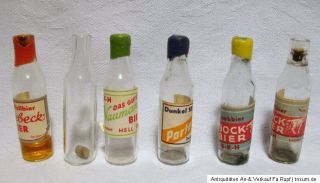 Konvolut Kaufladen Artikel Glas Flasche für Kaufmannsladen 1930