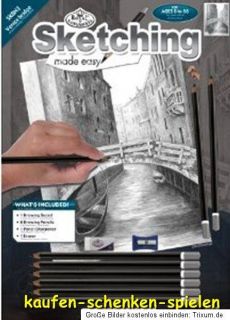 Sketching   Skizzieren   Malen mit Bleistift   Brücke in Venedig 24cm