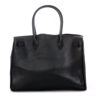 ROUVEN Schwarz Calfskin ICONE 35 Bag Handtasche UVP*699