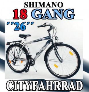 26 ZOLL HERRENFAHRRAD CITYFAHRRAD HERREN FAHRRAD RAD SHIMANO 18 GANG