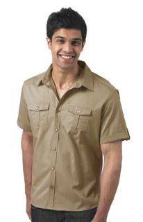RUSSELL Mens Roll Sleeve Shirt Kurzarmhemd Herren Hemd 100% Baumwolle