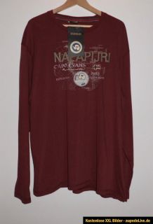 Original Napapijri Herren T Shirt Shirt SOBAT Gr. XXXL 3XL Langarm 100