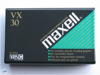 MAXELL Epitaxial EC 30 VX VHS C Camcorder Video Kassette NEU SEALED EU