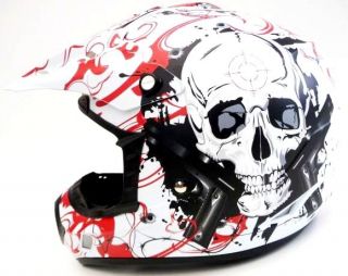 Nikko Motorradhelm Motocross MX Quad Helm Rot Gr. L