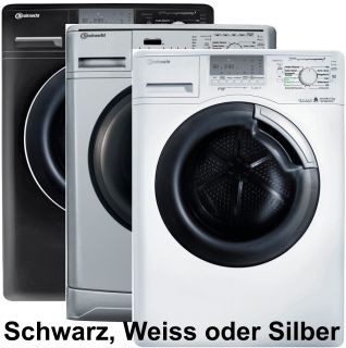 Bauknecht A+++ Waschmaschine WA UNIQ 734 DA, Schwarz Weiss Silber,7 kg