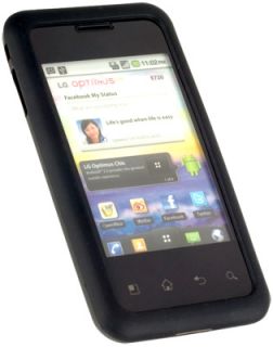 Silikon black Case Tasche f LG E720 Optimus Chic Hülle