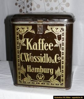 Alte Blechdose Kaffeedose Kaffee C. Wossidlo & Co. Hamburg