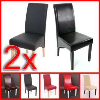 6x Esszimmerstuhl Lehnstuhl Stuhl M37 Kunstleder oder Kunstleder matt